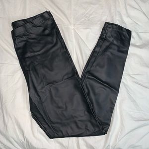 Faux leather leggings